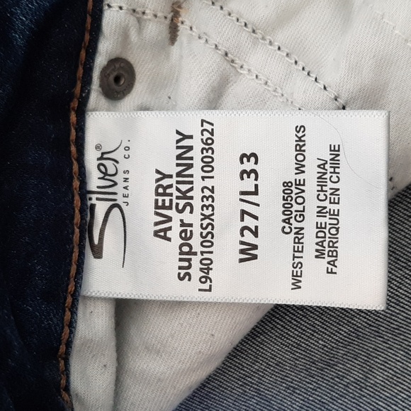 SILVER Avery Super Skinny Cropped Cut-off Jeans - Women's Size W27 - Picture 6 of 7